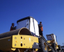 Reloading service of construction equipment from the vessel in the rail cars in the port of Ilichevsk Ukraine.