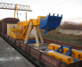 Der Schienentransport von Baumaschinen von Europa nach Kasachstan